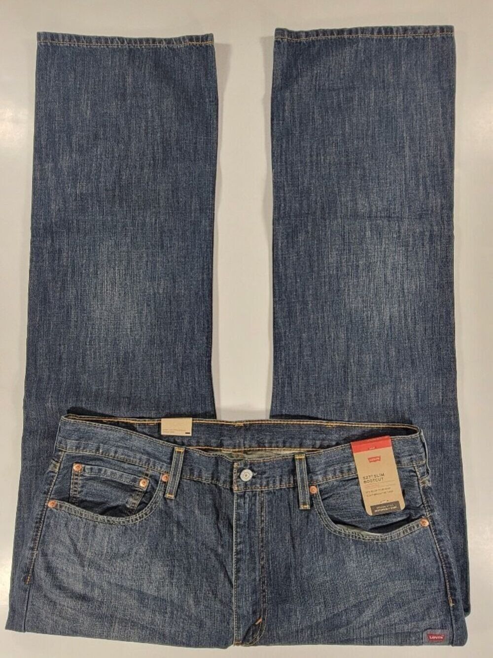 NEW Men's Levi's 527 Slim Bootcut Jeans 38x32 Blue Medium Wash 100% Cotton NWT - Picture 6 of 12